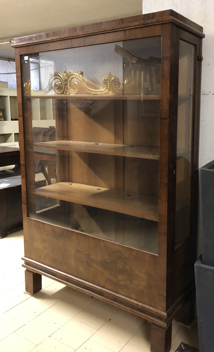 Vitrine Biedermaier En Racine De Noyer