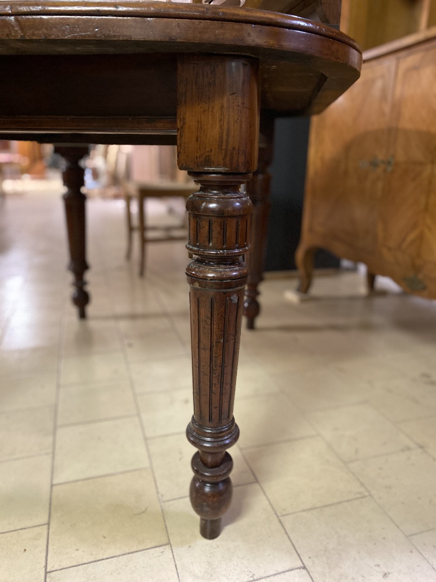 Table extensible en acajou anglais, fin du XIXe siècle-photo-3
