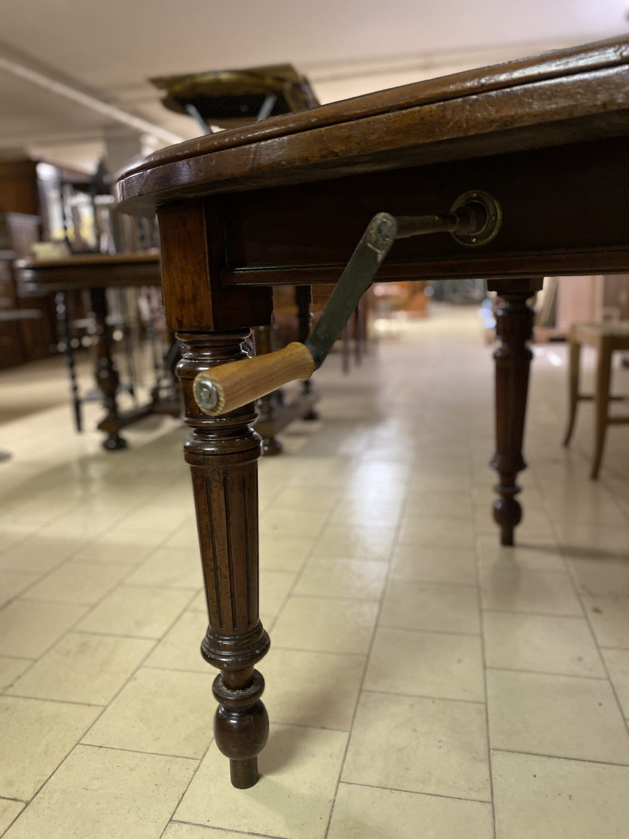 Table extensible en acajou anglais, fin du XIXe siècle-photo-1