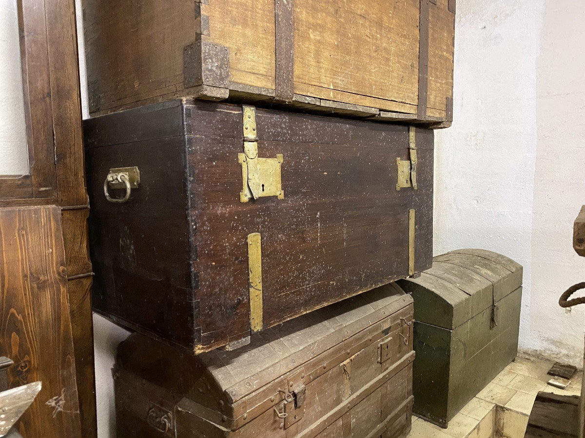 Malles anciennes du XXᵉ siècle, plusieurs dimensions disponibles-photo-3