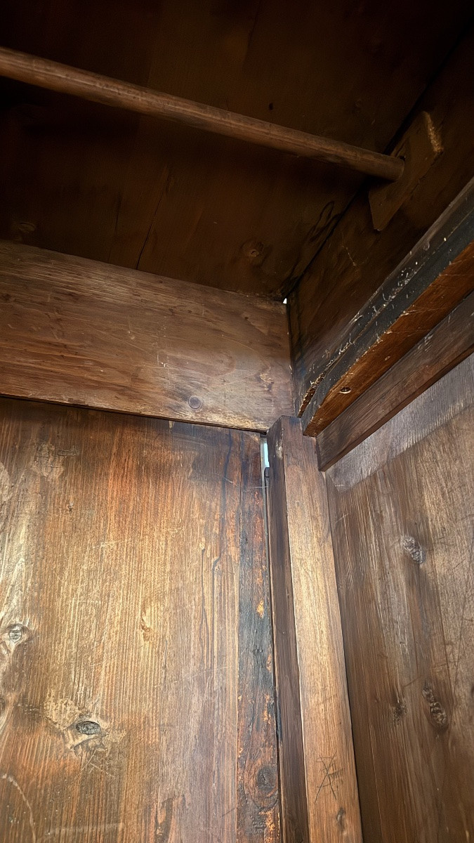 Antique Gattice Wood Wardrobe (late 19th / Early 20th Century)-photo-3