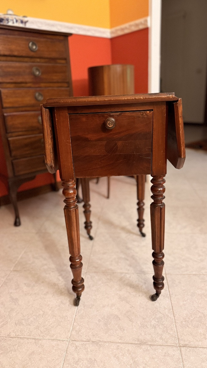 Table à Abattants en Acajou Style Louis-Philippe (Milieu du XIXe Siècle)-photo-2