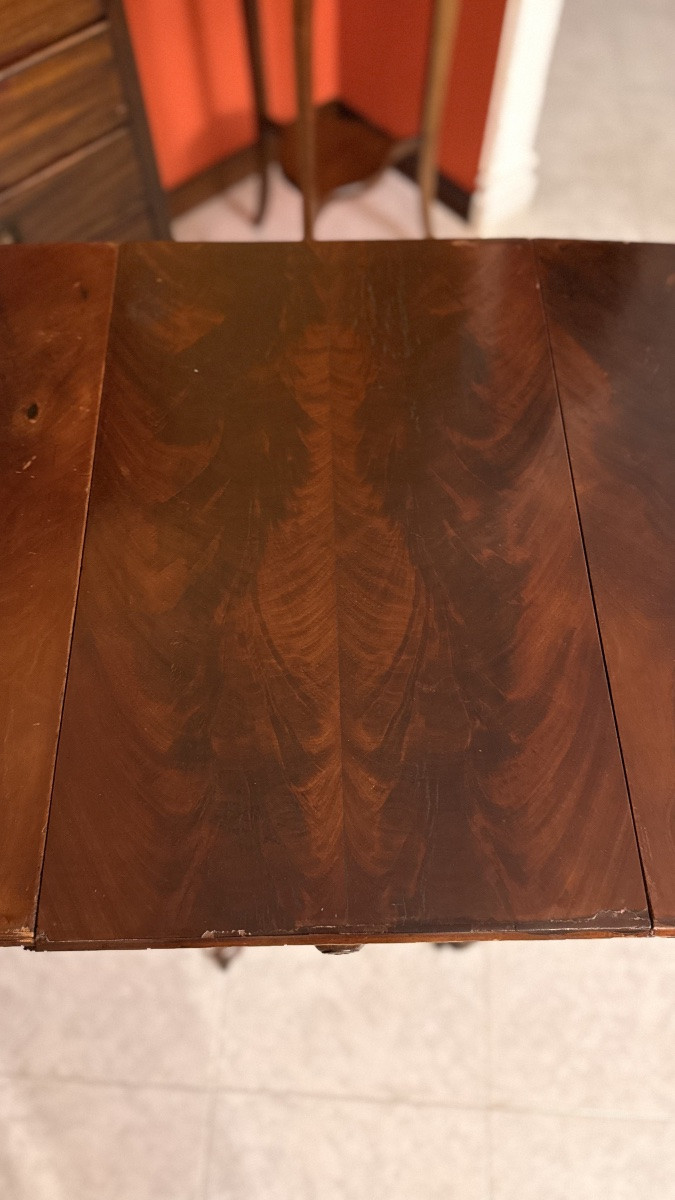Table à Abattants en Acajou Style Louis-Philippe (Milieu du XIXe Siècle)-photo-4