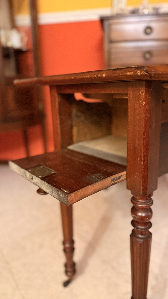 Table à Abattants en Acajou Style Louis-Philippe (Milieu du XIXe Siècle)-photo-1