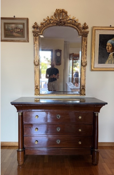 Empire Walnut Chest Of Drawers – 19th Century-photo-2