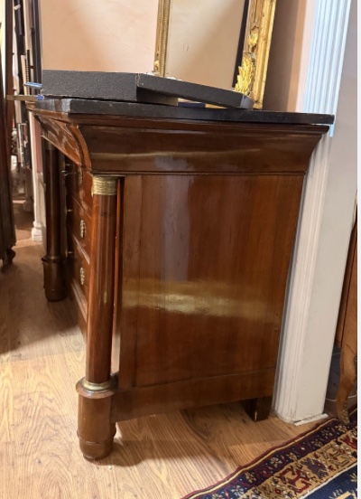 Empire Walnut Chest Of Drawers – 19th Century-photo-3