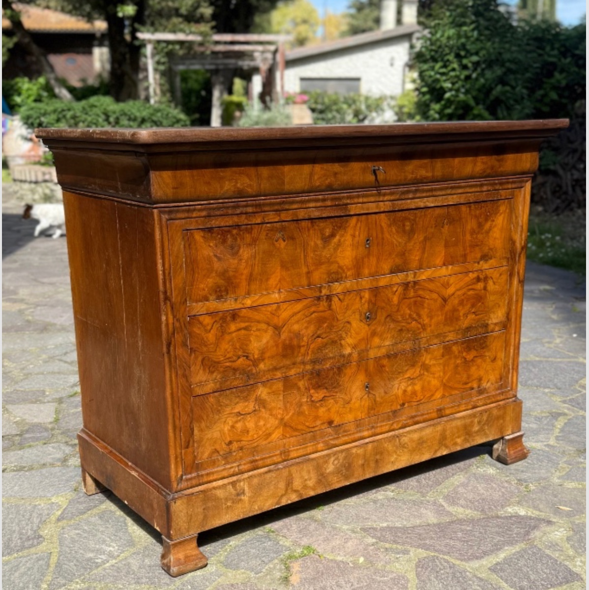 Antique Louis Philippe Style Chest Of Drawers, Dating Back To The Mid-19th Century