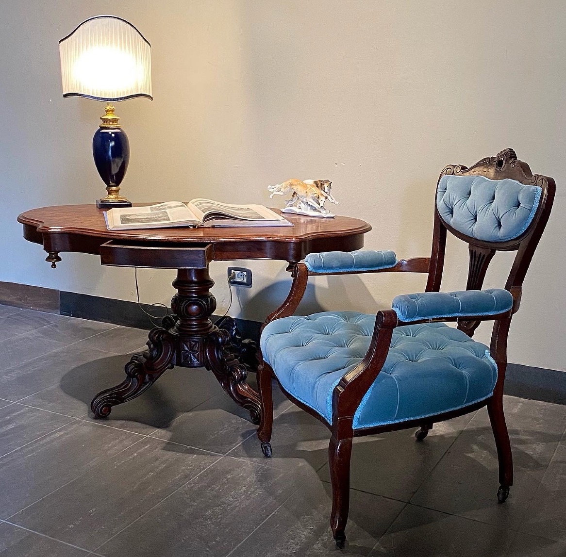 English Mahogany Armchair, Late 19th Century (c. 1880-1900)-photo-2