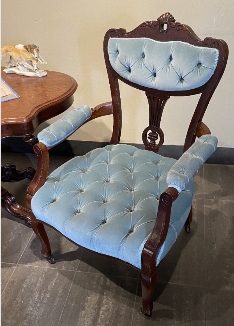 English Mahogany Armchair, Late 19th Century (c. 1880-1900)-photo-3