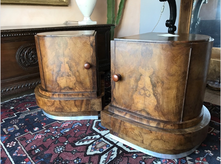 Lit double, armoire et paire de tables de chevetAnnées 1920 attribué à la manufacture Ducrot-photo-2