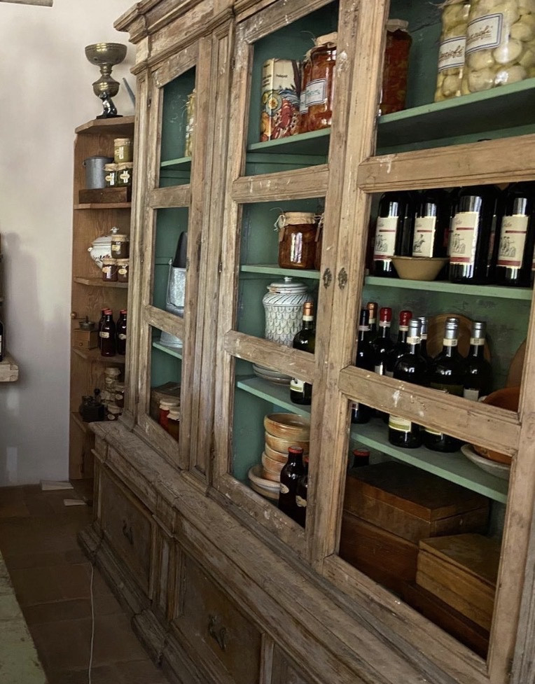 Antique Solid Wood Cabinet With Glass Doors – Late 19th / Early 20th Century-photo-2