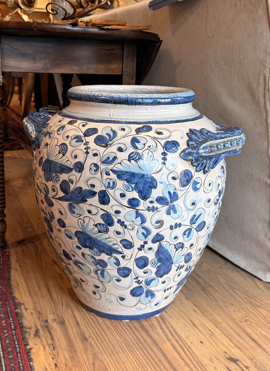 Italian Maiolica Two-handled Jar (orcio)