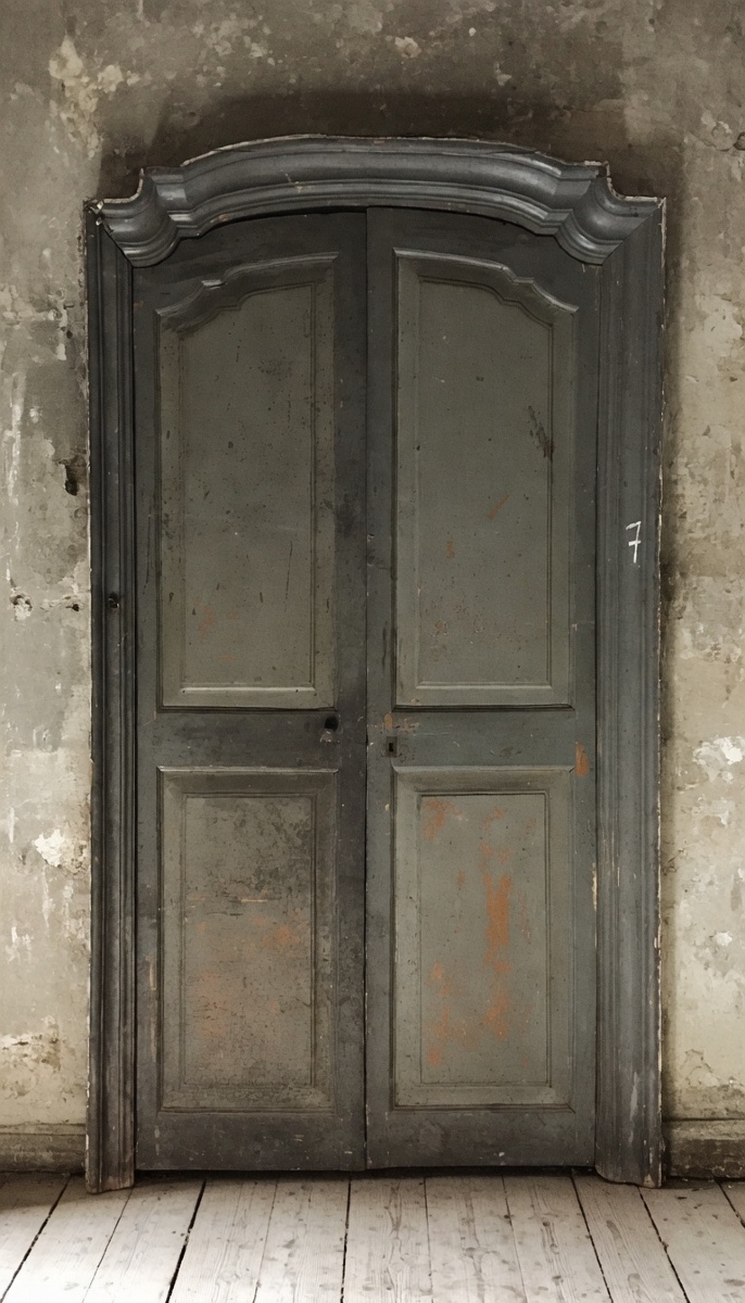 Pair Of Antique Italian Doors,  Dating From The Late 18th Century.