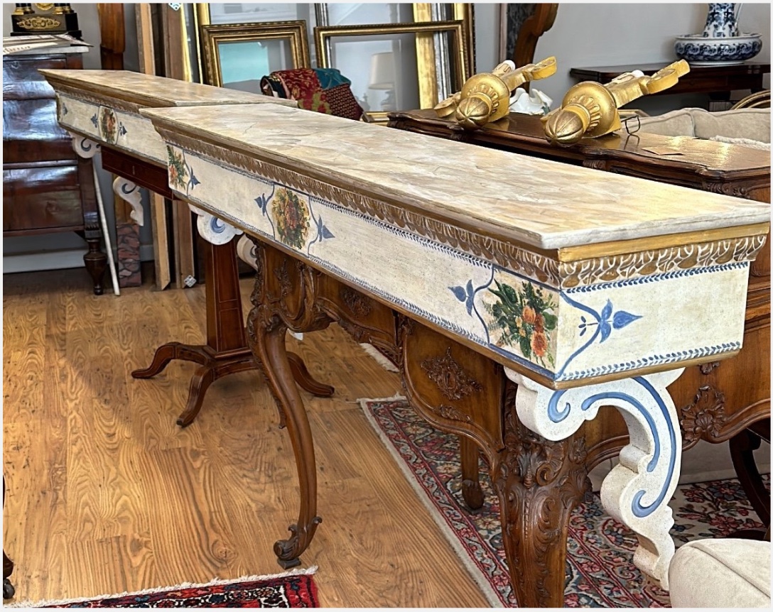 Pair Of Neapolitan Consoles (late 19th – Early 20th Century)-photo-2