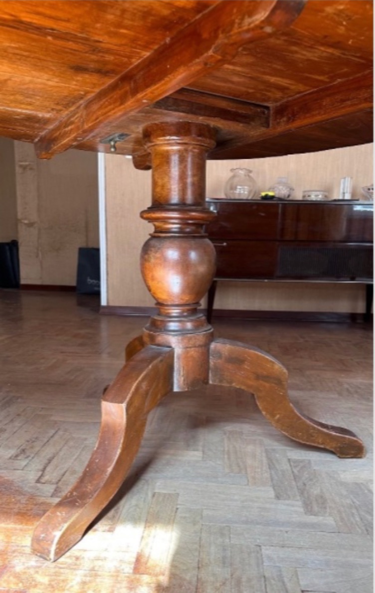 Table à abattant “à voile” en noyer – Fin XIXᵉ siècle-photo-1