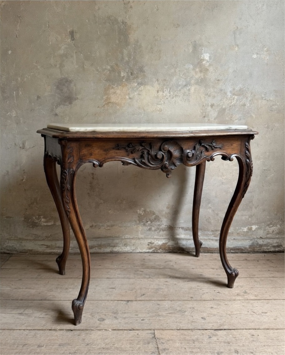 Tuscan Side Table In Louis-philippe Style, Late 19th Century-photo-3