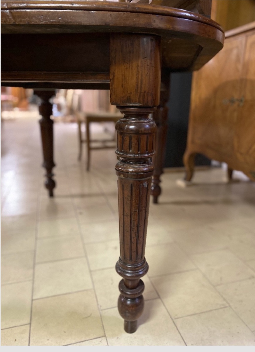 Table de salle à manger extensible en acajou anglais, fin du XIXe siècle (vers 1880-1900)-photo-3