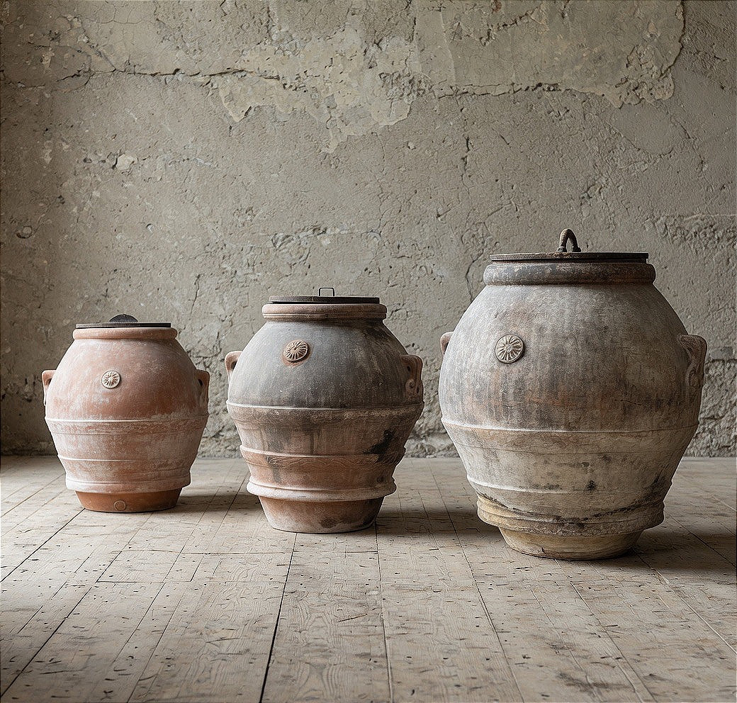 19th-century Tuscan Terracotta Jars
