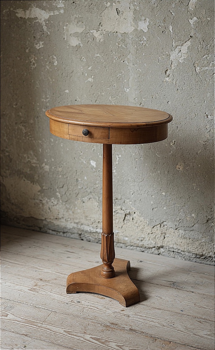 Table Biedermeier en Noyer et Cerisier – Autriche, vers 1830