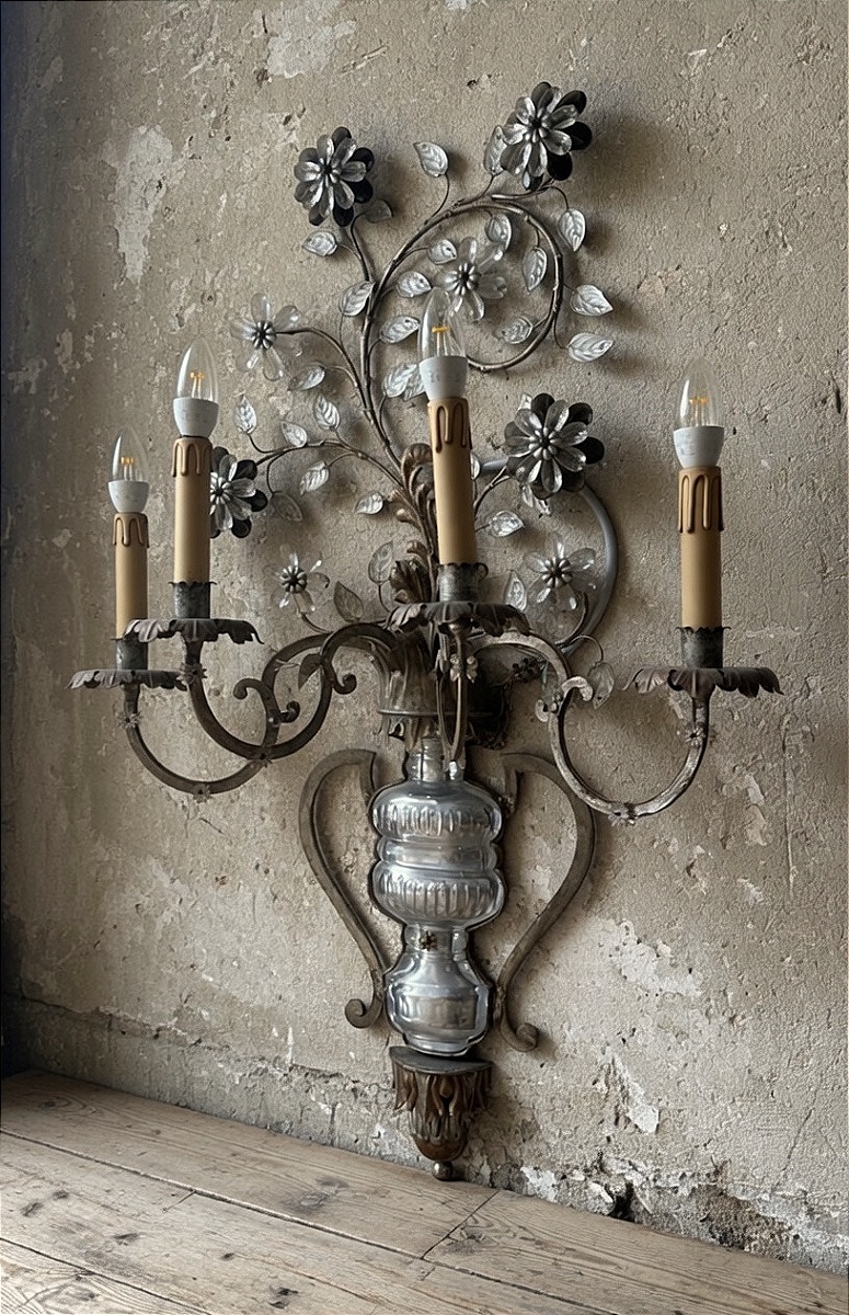 Applique en Fer et Cristal – Banci Firenze