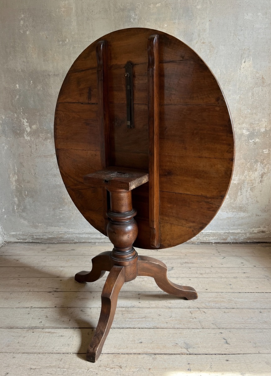 Walnut Folding Table – Late 19th Century