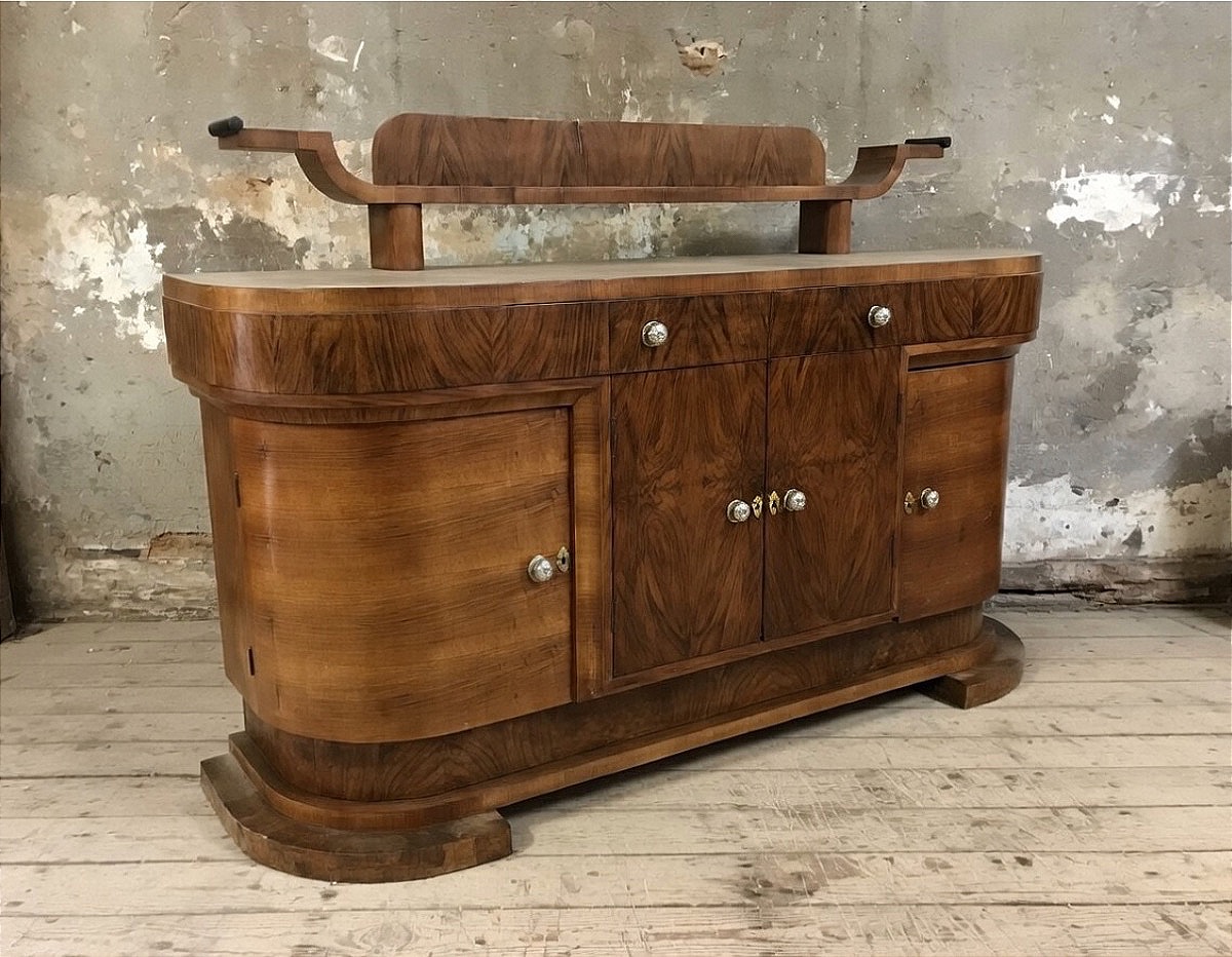 Enfilade Art Déco en noyer, années 30