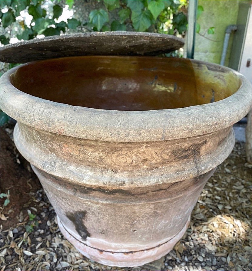 Terracotta Oil Bowl, Tuscany, Late 19th Century. -photo-3