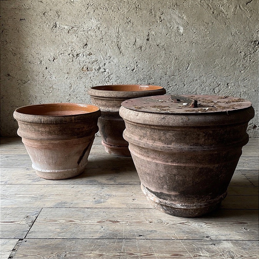 Terracotta Oil Bowl, Tuscany, Late 19th Century. 
