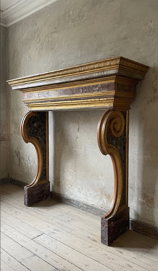 18th-century Tuscan Mantelpiece