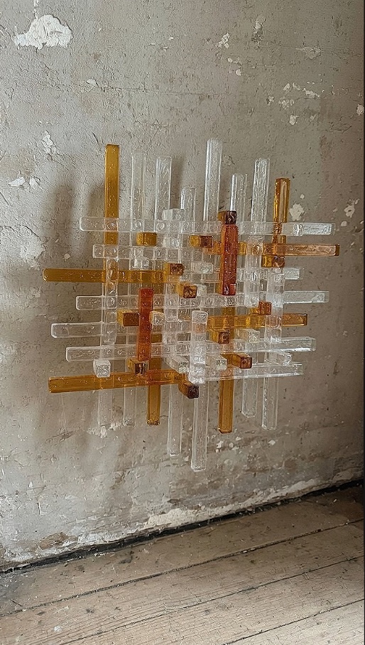 Stained-glass Wall Sconce, Poliarte, 1960s
