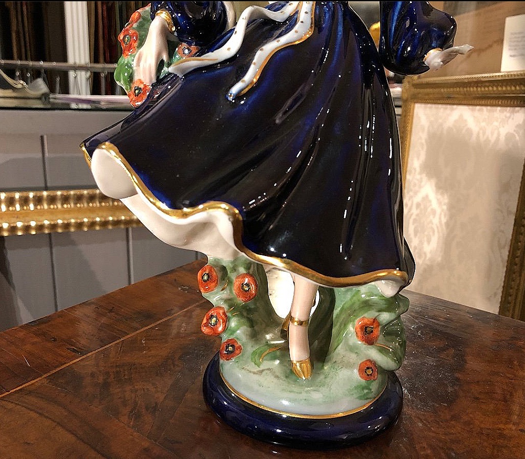 Royal Dux Majolica Porcelain Statue, 1920–1940-photo-3