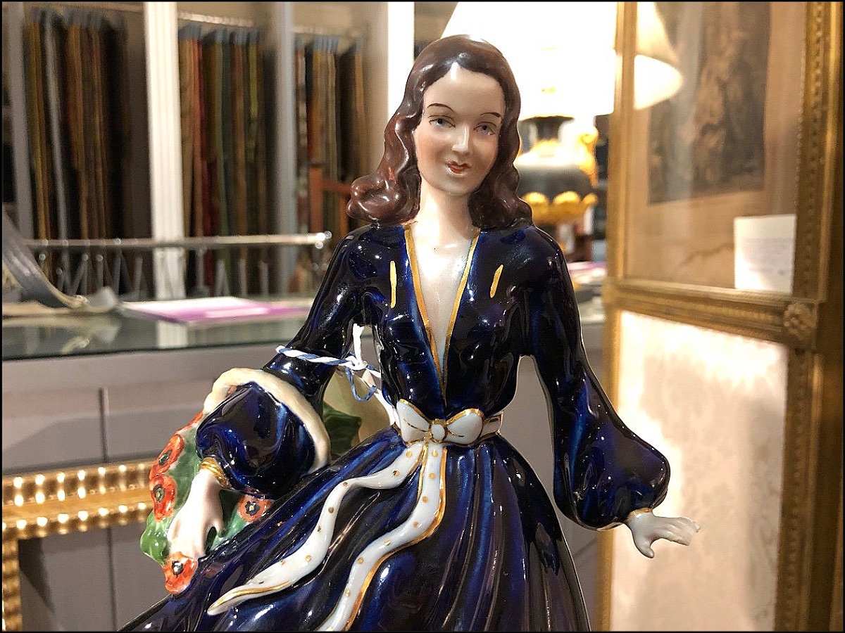 Royal Dux Majolica Porcelain Statue, 1920–1940-photo-4
