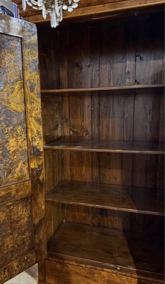 Two-door, One-drawer Wardrobe Made Of Solid Walnut – Early 20th Century-photo-2