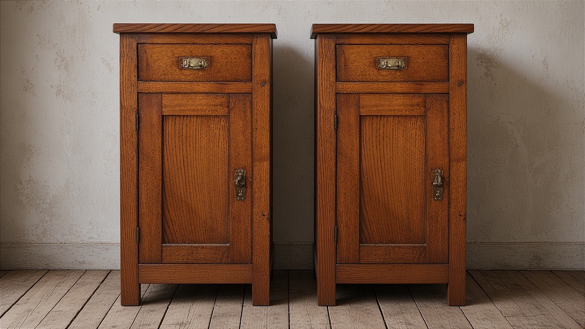 Chestnut Bedroom Set, Mid-20th Century-photo-2