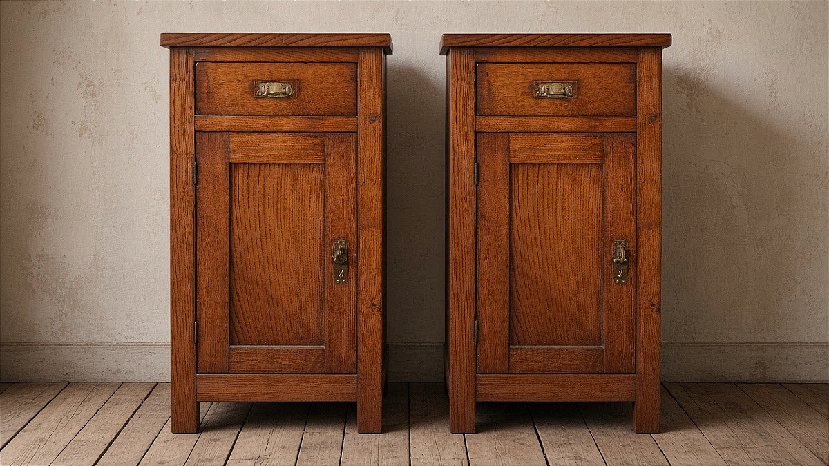 Chest Of Drawers Made Of Chestnut Wood, Mid-20th Century
