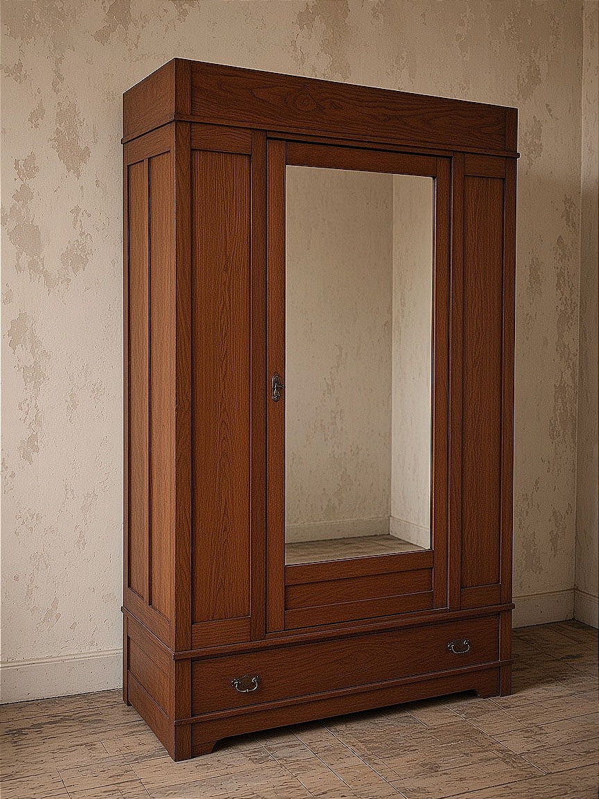 Armoire en châtaignier, milieu du XXe siècle