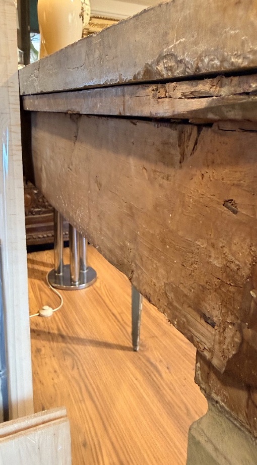 19th-century Italian-made Half-moon Console Table-photo-4