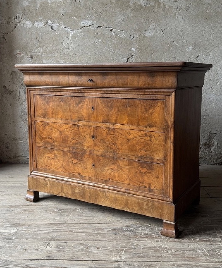 Louis-philippe-style Chest Of Drawers, Dating From The Mid-19th Century