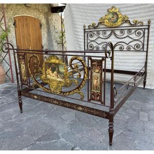 Siena Iron Double Bed From The End Of The 700s And The Beginning Of The 800s. Original
