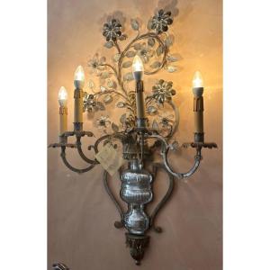 Iron And Crystal Wall Sconce – Banci Firenze