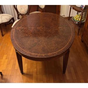 Oval Extending Thuya Burl Table – Late 19th Century