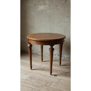 Small Round Walnut Table Dating From The Late 19th Century