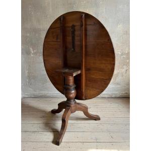 Walnut Folding Table – Late 19th Century