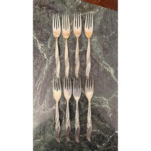 Ensemble de huit fourchettes de table modèle "Lake Louise" de la prestigieuse maison Northumbri
