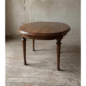Oval Walnut Table, Early 20th Century