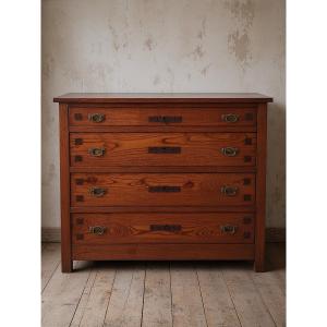 Chestnut Bedroom Set, Mid-20th Century