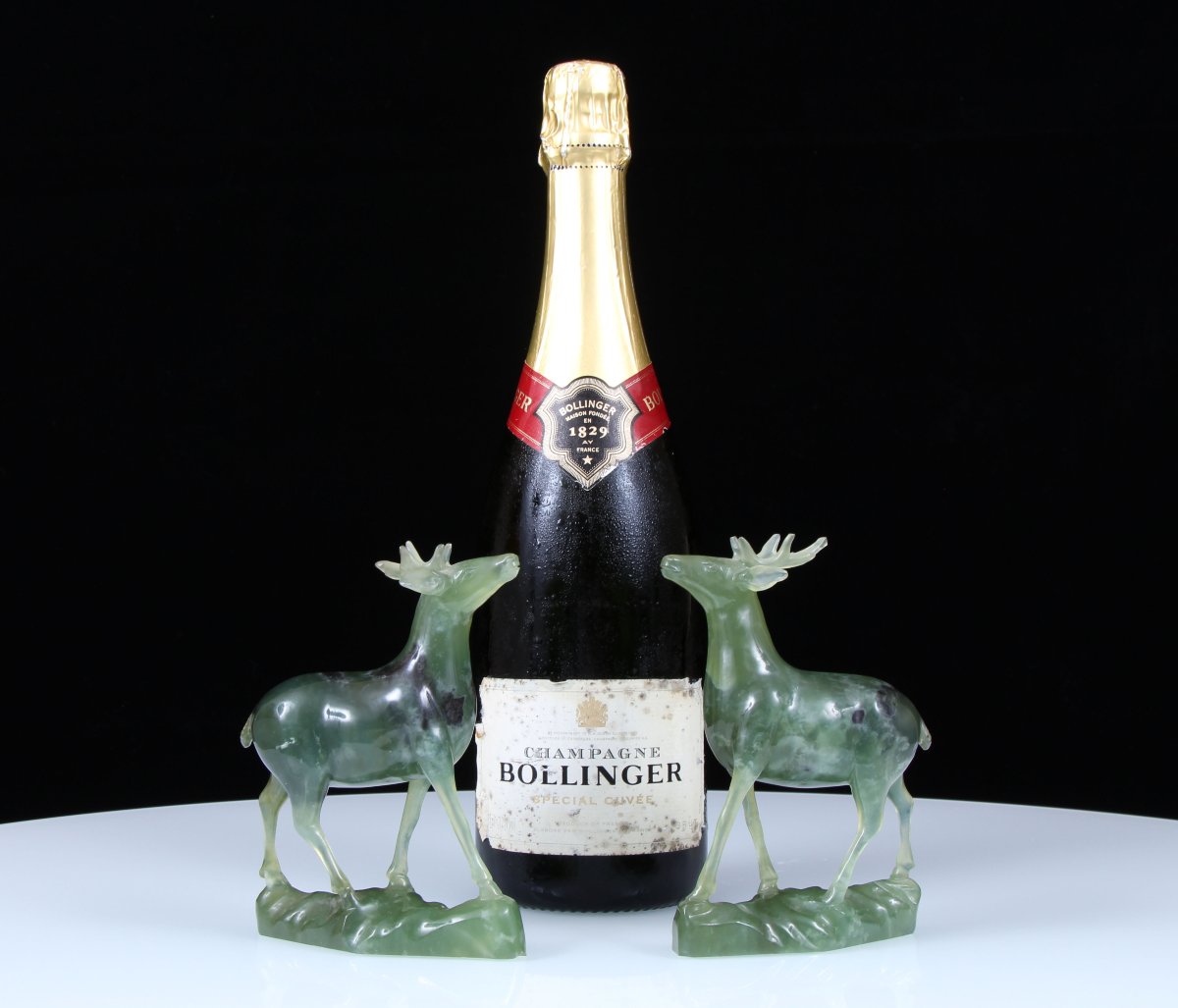 Pair Of Russian Art Deco Carved Bowenite Deer From Idar-oberstein-photo-1