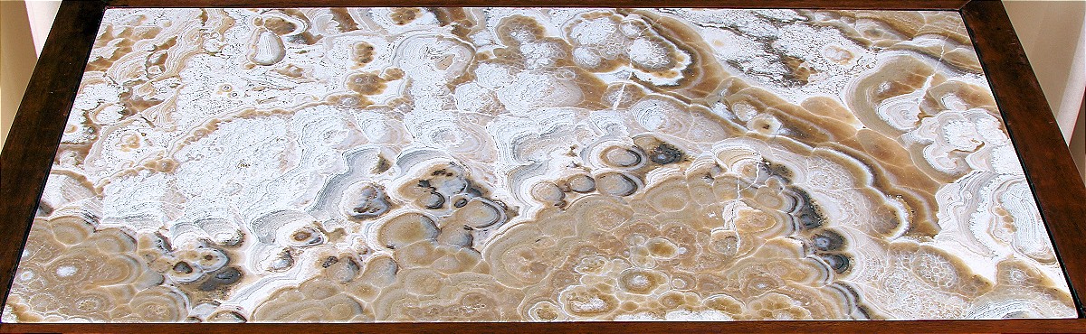 Empire Period Gilt Bronze Mounted Mahogany & Alabastro Fiorito Centre Table-photo-4