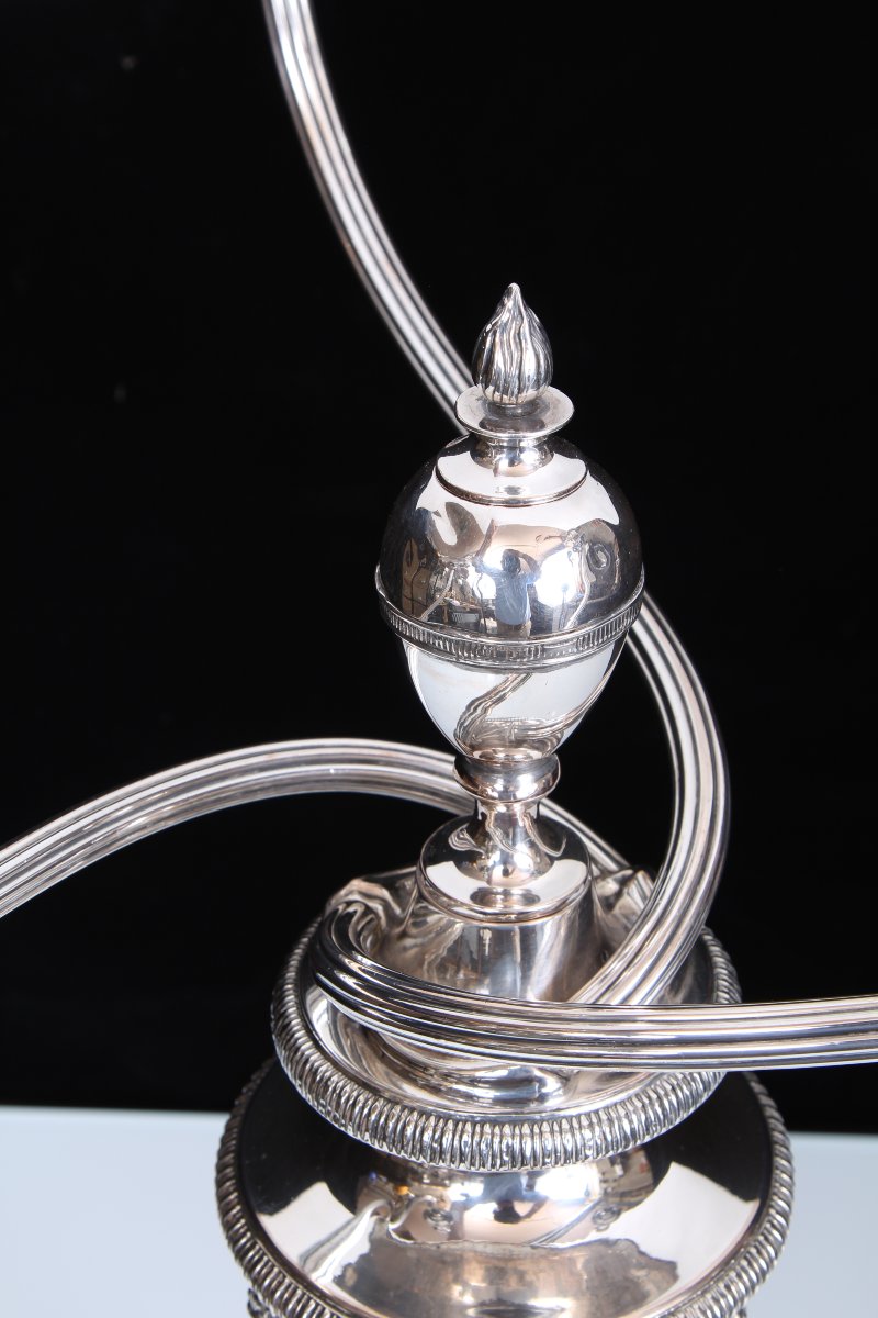 Candélabre en argent plaqué du XVIIIe siècle, attribué à Matthew Boulton-photo-2