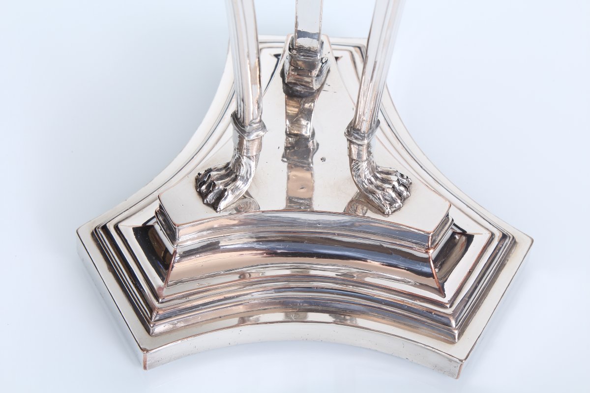 Candélabre en argent plaqué du XVIIIe siècle, attribué à Matthew Boulton-photo-1